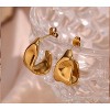 14K Gold Plated Stud Earrings - Hypoallergenic Statement Earrings for Women - 4 of 4