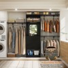 Besiost Freestanding Closet System with Hanging Rods and Mirror, Closet Storage Cabinet with Drawer and Shelves - 4 of 4