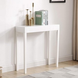 Grungis Narrow Console Table with Natural Wood Top,Modern Entryway Table with Black Metal Legs,Console Table for Living Room - 1 of 4