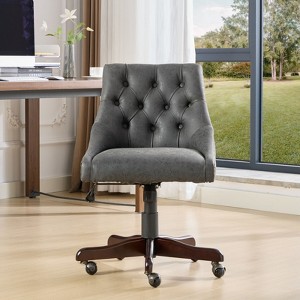 NicBex Tufted Button Office Chair with Adjustable Height Modern Tiltable PU Leather Computer Chair with Metal Base for Office, Study, Bedroom - 1 of 4