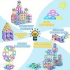 Macaron Magnetic Tiles 44PCS, Large Magnetic Building Blocks for Kids Ages 3-8, STEM Educational Construction Toys with Storage Bag, Gift - 4 of 4