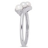 EVERLY JEWELRY |10k White Gold 0.013 CT TW Diamond 3.5 - 4 MM White Freshwater Cultured Pearl Fashion Ring - 2 of 4