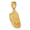 Black Bow Jewelry 14k Yellow Gold 3D Firefighter Hat Pendant - 4 of 4