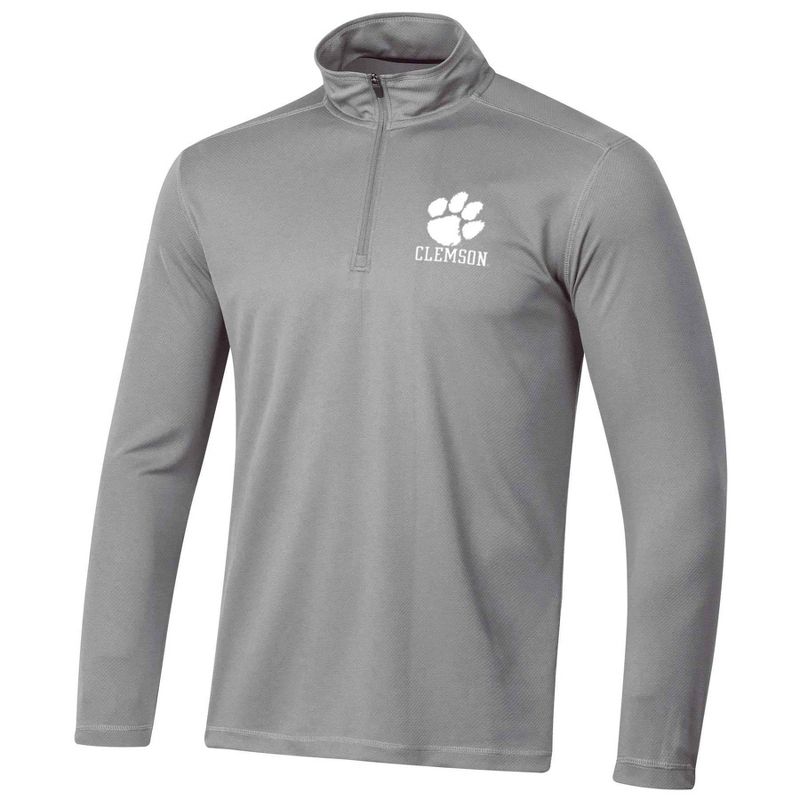 NCAA Clemson Tigers Men&#39;s Gray 1/4 Zip Sweatshirt, 1 of 4