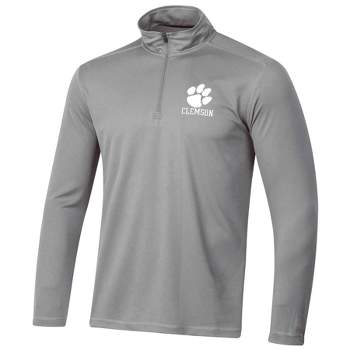 NCAA Clemson Tigers Men's Gray 1/4 Zip Sweatshirt
