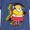 Girls' - Despicable Me Minions - Retro Rainbow Skater Fitted Short Sleeve Graphic T-Shirt - 2 of 4