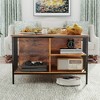 Zeus & Ruta 31.5" Farmhouse Lift-Top Coffee Table with Adjustable Height, Hidden Compartment & 3 Shelves for Living Room - 4 of 4