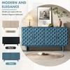 Modern 4-Door Sideboard With Convex Pattern Doors And 2 Silver Handles, Farmhouse Sideboard Storage Cabinet For Living Room Dining Room Kitchen - 2 of 4