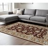 Red Tan And Ivory Oriental Hand Tufted Area Rug - 2 of 4