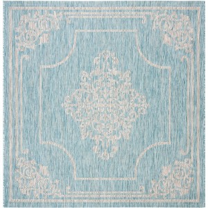 Courtyard CY8212 UV & Stain Resistant Non-Shedding Power Loomed Indoor/Outdoor Rugs - Safavieh - 1 of 4