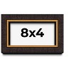 PosterPalooza | Panoramic Modern Shadow Box 1" Depth Brown Frame - UV Acrylic, Backing, Hanging Hardware - 2 of 4
