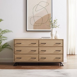 Saracina Home Modern Bent Leg 6 Drawer Dresser - 1 of 4