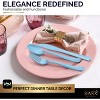 150 Pack Plastic Silverware Heavy Duty, Disposable Cutlery, 50 Spoons, 50 Forks, 50 Knives, Plastic Utensils Set for Party - SparkSettings - 4 of 4
