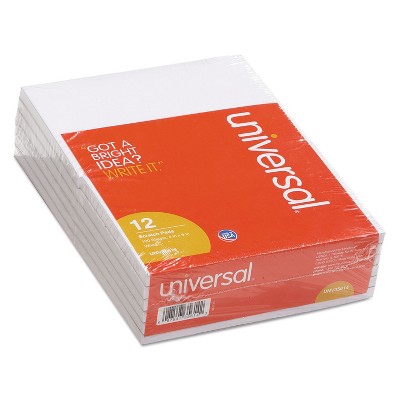 UNIVERSAL Scratch Pads Unruled 4 x 6 White 100 Sheet Pads 12 pack 35614