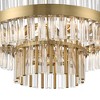 Possini Euro Design Jenna Modern Ceiling Light Semi Flush-Mount Fixture 16" Gold 3-Light Clear Crystal Glass for Bedroom Kitchen - 3 of 4