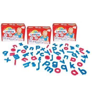 Junior Learning Rainbow Letters, Magnetic, 62 Per Pack, 3 Packs