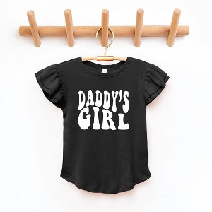 The Juniper Shop Daddy's Girl Wavy Toddler Flutter Sleeve Tee - 1 of 2