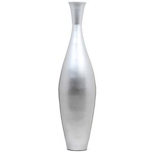 Uniquewise Tall 43 Inch Modern Narrow Trumpet Floor Vase - Elegant Home Decoration, Modern Accent Piece, Living Room Decor, Handcrafted Bamboo Art - 1 of 4