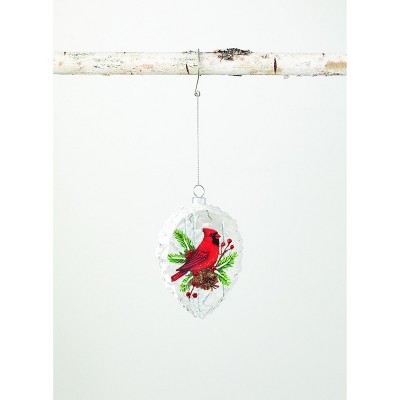 Sullivans Cardinal Glass Ornament 4.5"H Multicolored