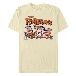 Men's The Flintstones Group Bike Riding T-Shirt - 1 of 4