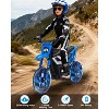 24V Electric Dirt Bike with Rear Wheel Suspension,350w Electric Motorcycle Up to 13.67Mile/h - 3 of 4