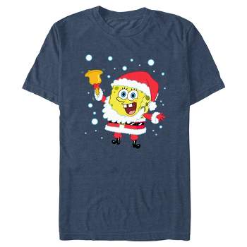 Men's SpongeBob SquarePants Christmas Santa Bell T-Shirt