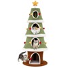 Costway 61”Large Christmas Cat Tree with 4 Condos, Sisal Carpet, Dangling Ball, Spring Toy - 2 of 4