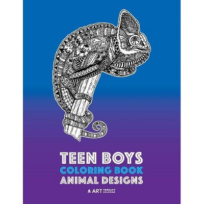 Teen Boys Coloring Book - by  Art Therapy Coloring (Paperback)