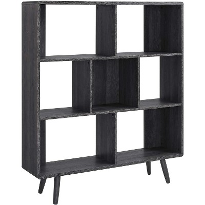 Modway Transmit 7 Shelf Wood Grain Bookcase