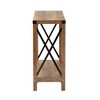 Baxton Studio Rumi Modern Farmhouse Natural Brown Finished Wood and Black Metal Console Table - 4 of 4
