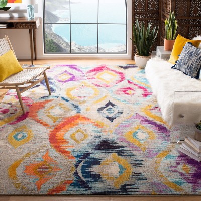 Bohemian-Chic Monaco Multi-Color Synthetic 8' x 11' Area Rug