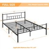 Yaheetech Basic Metal Bed Frame With Headboard And Footboard, Black ...