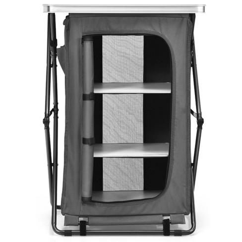 Folding Portable Camping Storage Cabinet to Organize Your Camping