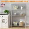 Heavy Duty Stainless Steel Table with Shelves Commercial Kitchen Prep Table with 2 Tier Overshelf - 3 of 4