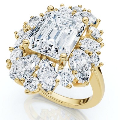 Pompeii3 Certified 7Ct High Jewelry Diamond Ring 14k Gold Lab Created