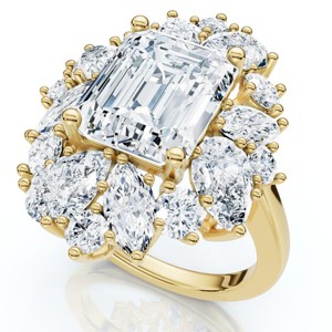 Pompeii3 Certified 7Ct High Jewelry Diamond Ring 14k Gold Lab Created - 1 of 4