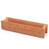 WELLFOR Rectangular Fir Wood Outdoor Planter Box Orange 11"x44" - 3 of 4