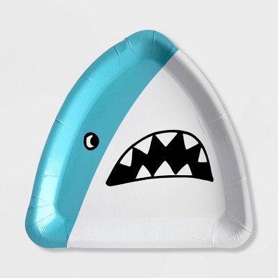 10ct Shark Snack Paper Plates - Spritz&#8482;