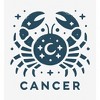 Cancer Zodiac Sign Adult Crew Neck Short Sleeve Tee - 2 of 2