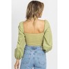 Women's KNIT BODICE POPLIN TOP - Blue Blush - 3 of 3