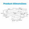 GlasFlength Sectional Sofas with Ottoman, Large Modular Sectional Couch for Living Room, L Shape Upholstered Couch, Dark Brown Leather, Length 97.5" - 3 of 4