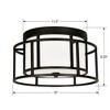Crystorama Lighting Holton 2 - Light Flush Mount in  Matte Black - 3 of 4