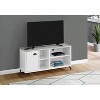 Monarch Specialties Tv Stand 48 Inch Console Media Entertainment Center Storage Cabinet Laminate Metal Grey White Contemporary Modern - 2 of 4