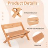 Tangkula Teak Wood Outdoor Bench Folding 2-Person Patio Garden Bench Loveseat - 4 of 4
