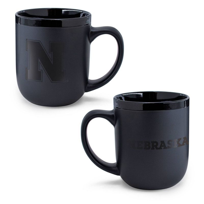 NCAA Nebraska Cornhuskers 12oz Ceramic Coffee Mug - Black, 3 of 4