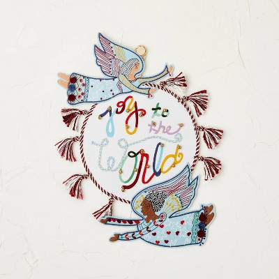 'Joy to the World' Unframed Wall Hanging White - Opalhouse™ designed with Jungalow™