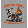 Grillin' and Chillin' Like A Football Villain Adult Long Sleeve Hoodie - 2 of 2