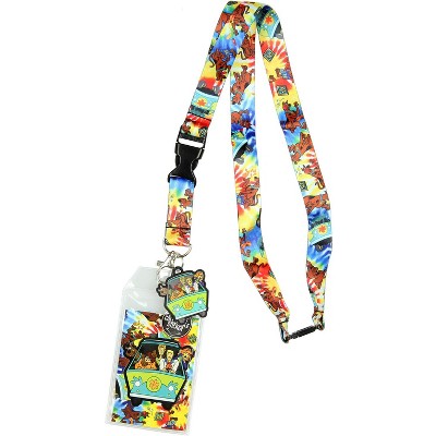 Grateful Dead Tie Dye Lanyard Keychain Id Holder Metal Charm And