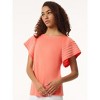 Jones New York Flutter Short Sleeve Top - 2 of 3
