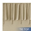 Awesome Home  Recycled Cotton Blend Ruffle Tie Top Curtains Pair - 3 of 4